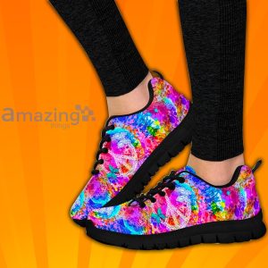 Hippie Peace Sign Custom Sneakers Shoes For Men And Women