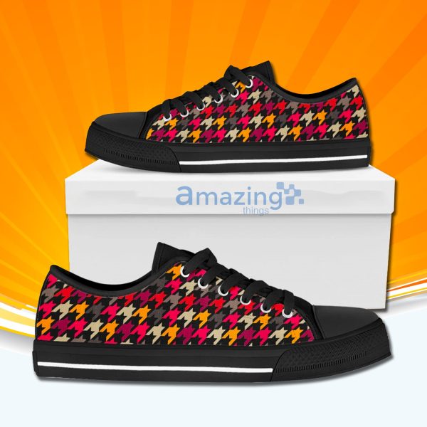 Houndstooth Low Cut Canvas Shoes For Men And Women