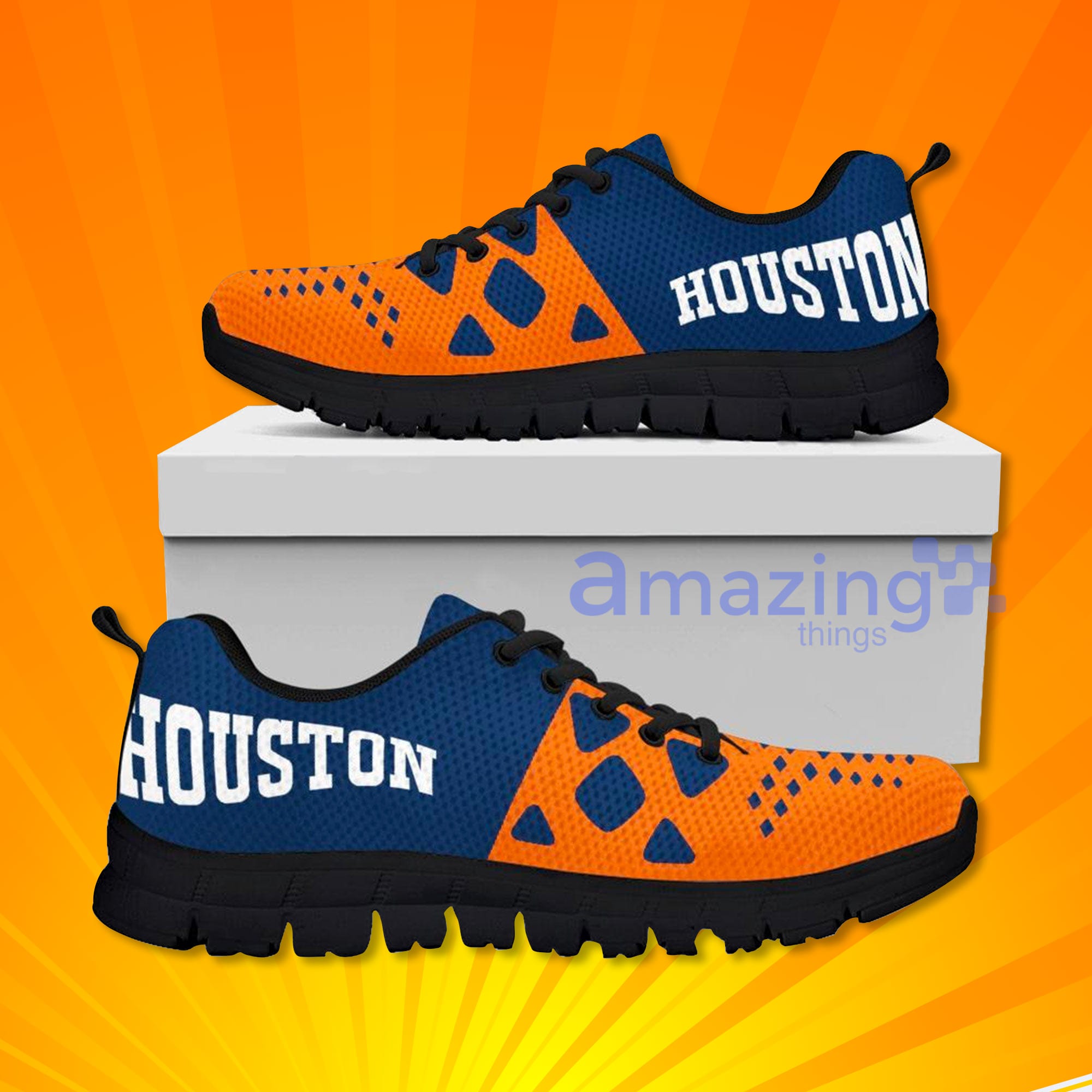 Houston Astros Custom Sneakers Shoes For Men And Women image Houston Astros Custom Sneakers Shoes For Men And Women Product photo 1