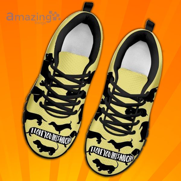I Love You This Much Dachshund Custom Sneakers Shoes For Men And Women