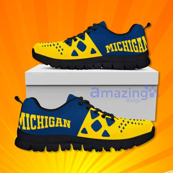 Michigan Wolverines Custom Sneakers Shoes For Men And Women