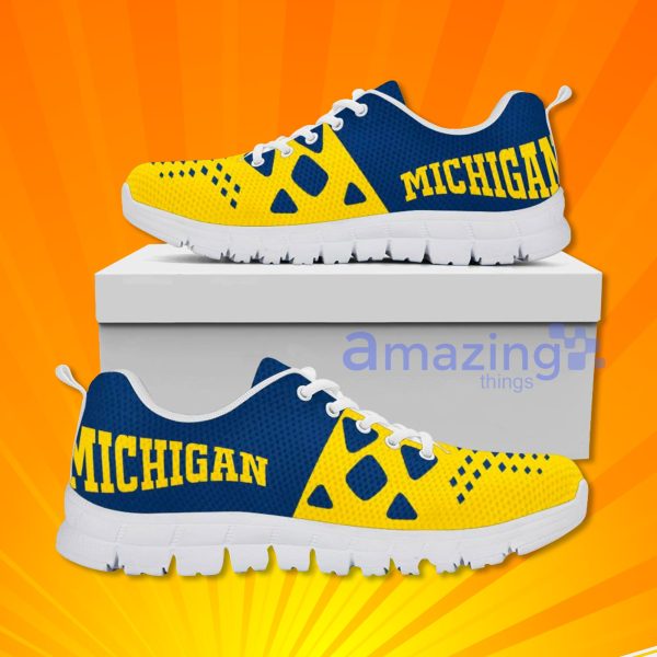 Michigan Wolverines Custom Sneakers Shoes For Men And Women