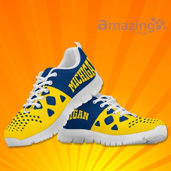 Michigan Wolverines Custom Sneakers Shoes For Men And Women