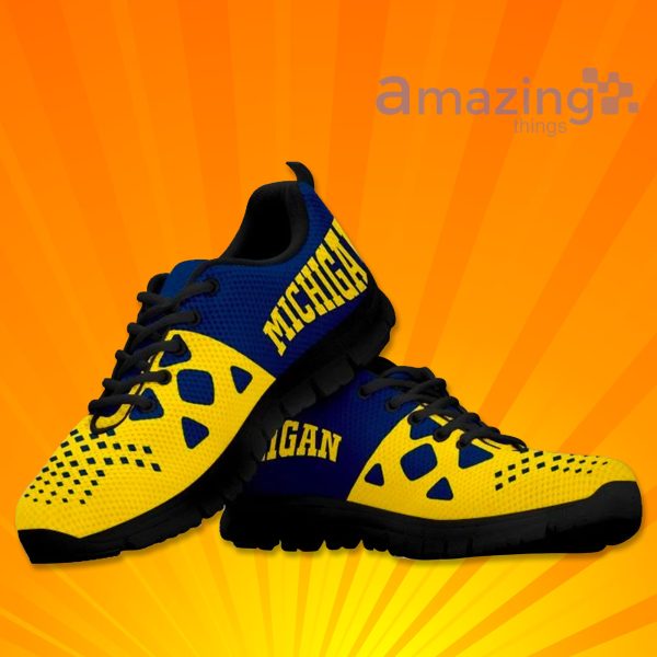 Michigan Wolverines Custom Sneakers Shoes For Men And Women