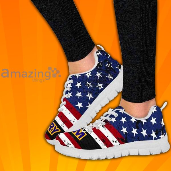 Military Mom With American Flag Custom Sneakers Shoes For Men And Women