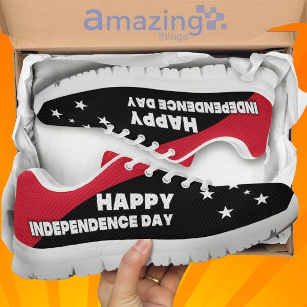 Papua New Guinea Independence Day Flag Style Red And Black Sneakers