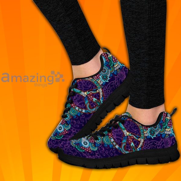Peace Hand Pattern Custom Sneakers Shoes For Men And Women