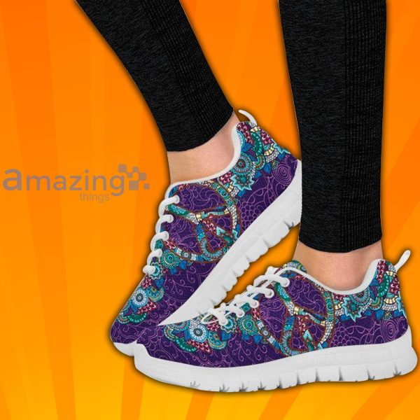 Peace Hand Pattern Custom Sneakers Shoes For Men And Women