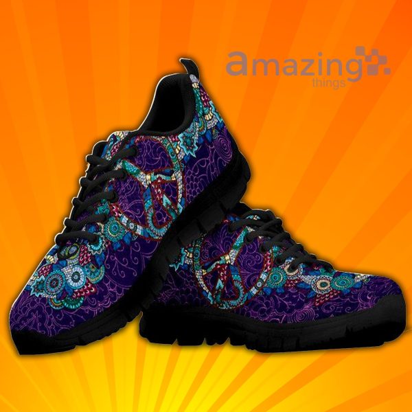 Peace Hand Pattern Custom Sneakers Shoes For Men And Women