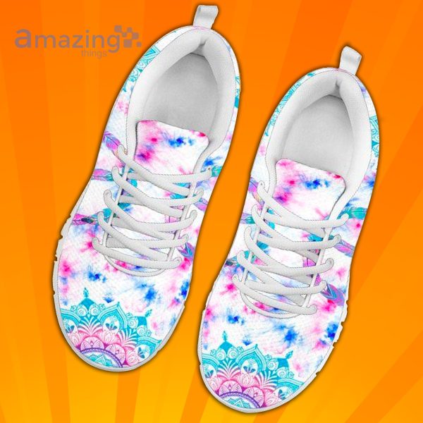 Peace Sign Tie Dye Custom Sneakers Shoes For Men And Women