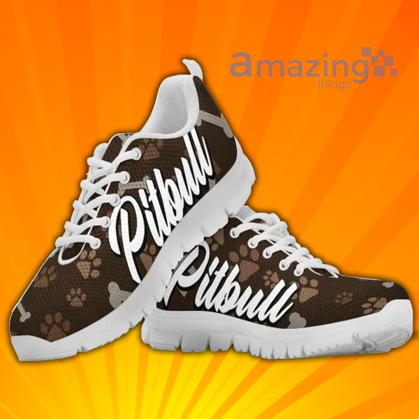 Pitbull With Floral Flower Custom Sneakers Shoes For Men And Women