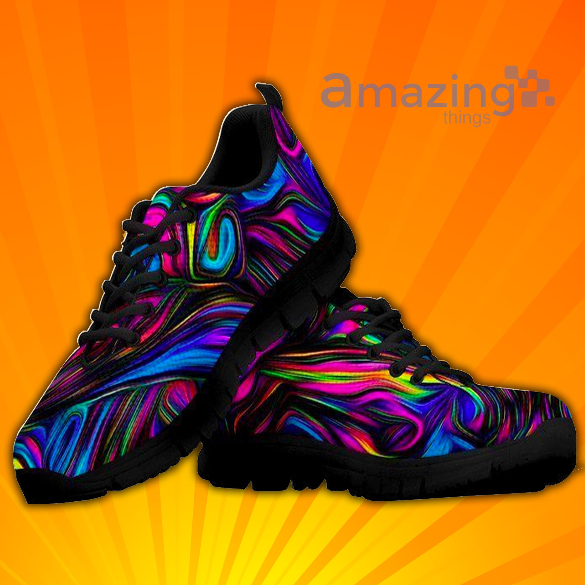 Psychedelic Hippie Custom Sneakers Shoes For Men And Women image Psychedelic Hippie Custom Sneakers Shoes For Men And Women