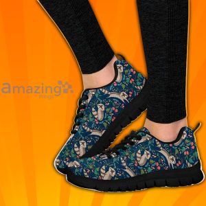 Raccoon With Flowers Custom Sneakers Shoes For Men And Women image Raccoon With Flowers Custom Sneakers Shoes For Men And Women
