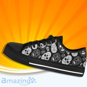 Sugar Skull Low Cut Canvas Shoes For Men And Women