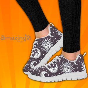 Sun And Moon Psychedelic Custom Sneakers Shoes For Men And Women