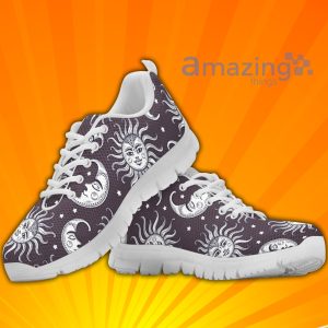 Sun And Moon Psychedelic Custom Sneakers Shoes For Men And Women