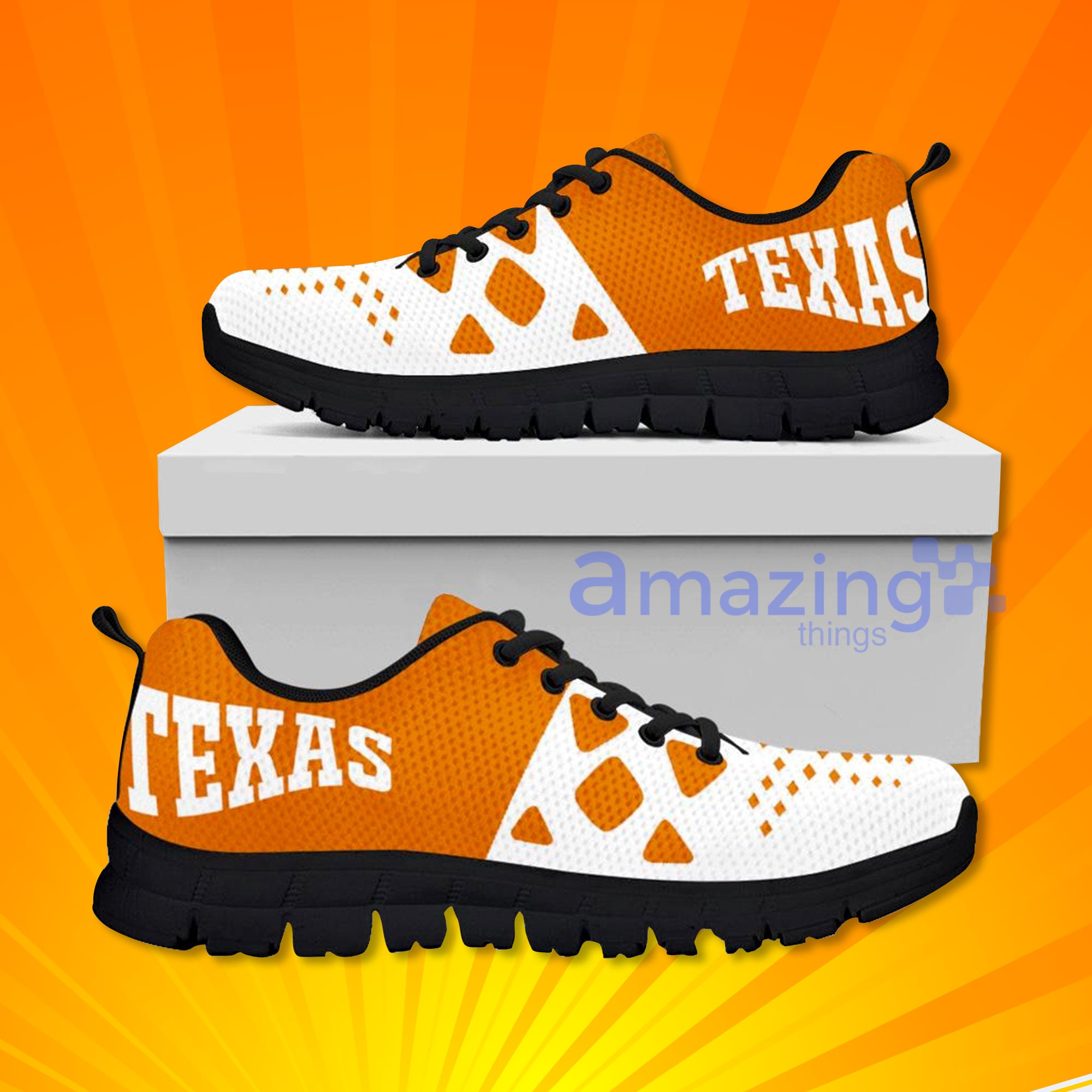 Texas Longhorns Custom Sneakers Shoes For Men And Women Product photo 1