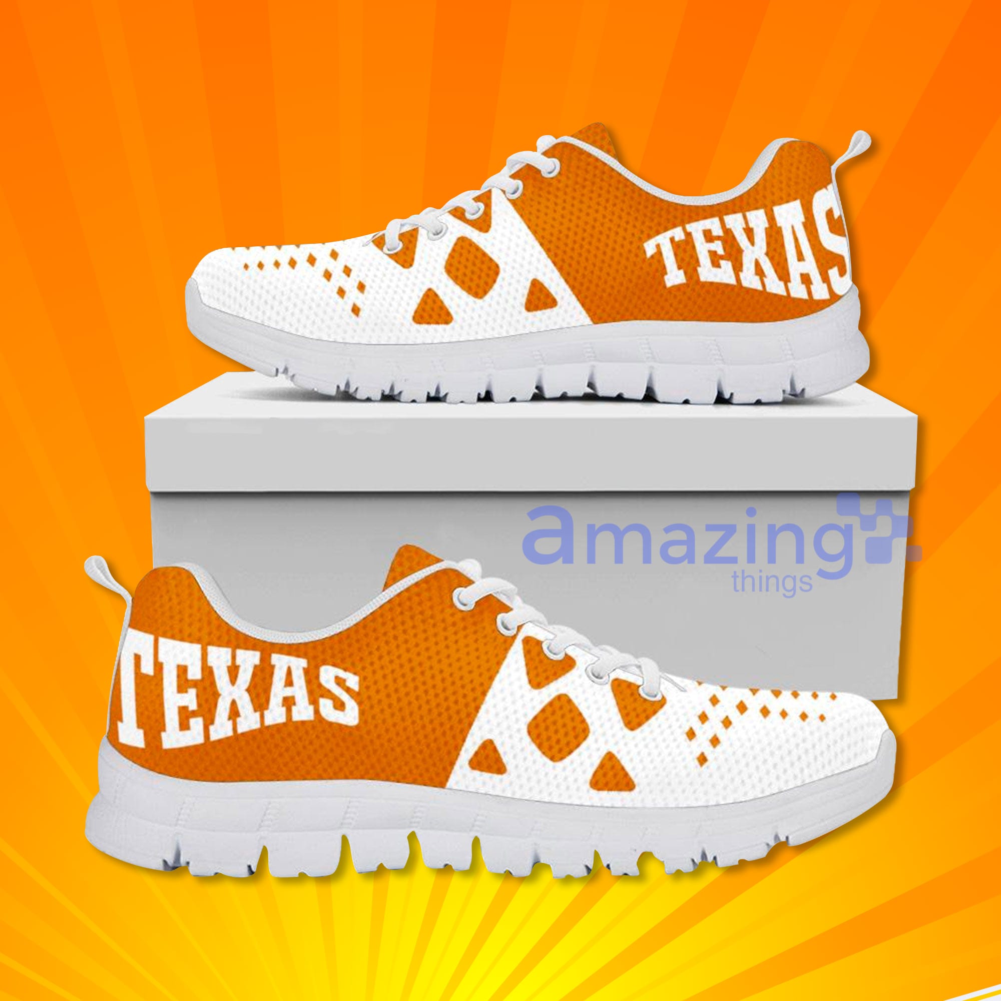 Texas Longhorns Custom Sneakers Shoes For Men And Women Product photo 2