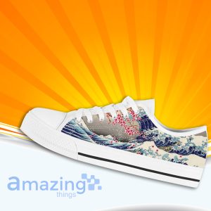 The Great Wave Off Kanagawa Low Cut Canvas Shoes For Men And Women