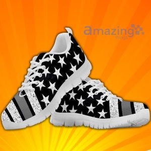 Thin Gray Line United States Flag Custom Sneakers Shoes For Men Women