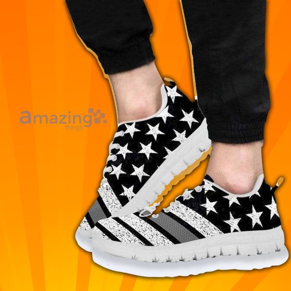 Thin Gray Line United States Flag Custom Sneakers Shoes For Men Women