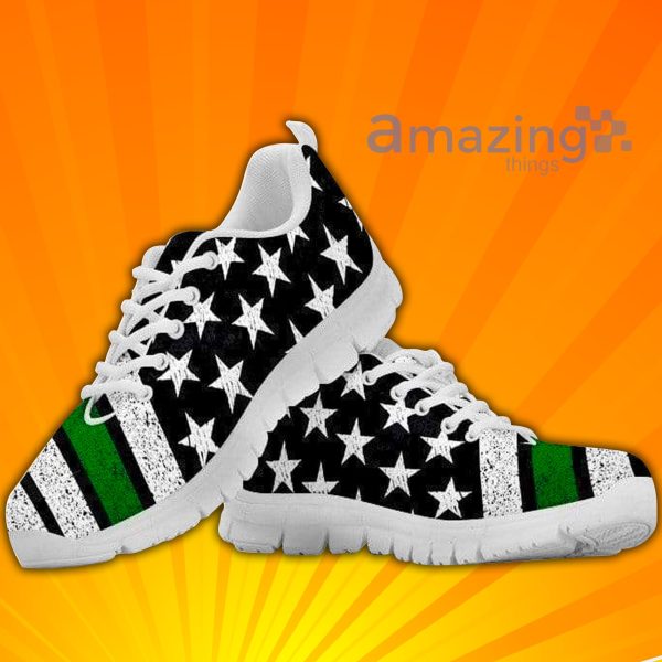 Thin Green Line Usa Flag Custom Sneakers Shoes For Men Women