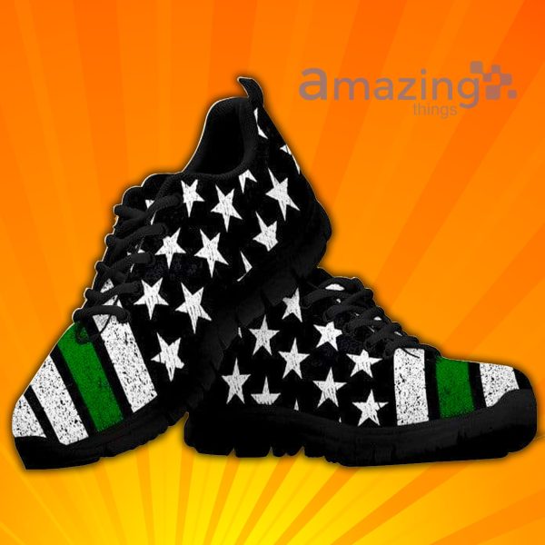 Thin Green Line Usa Flag Custom Sneakers Shoes For Men Women