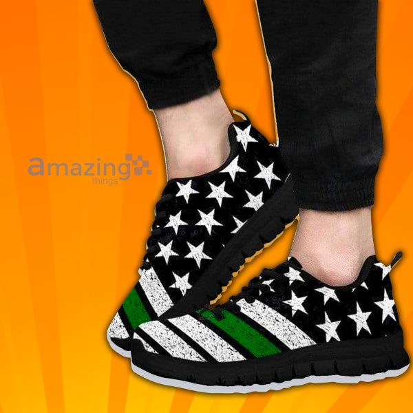 Thin Green Line Usa Flag Custom Sneakers Shoes For Men Women