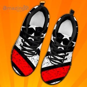 Thin Red Line Flag Usa Flag Custom Sneakers Shoes For Men And Women