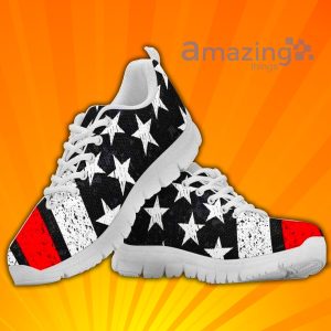 Thin Red Line Flag Usa Flag Custom Sneakers Shoes For Men And Women