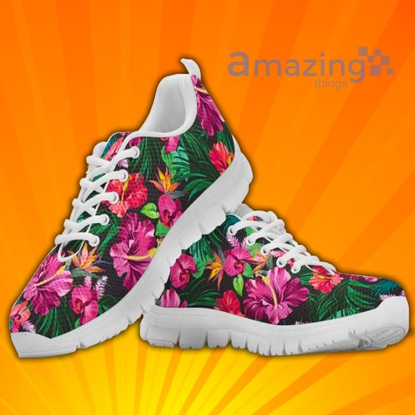 Tropical Flower Custom Sneakers Shoes For Men Women