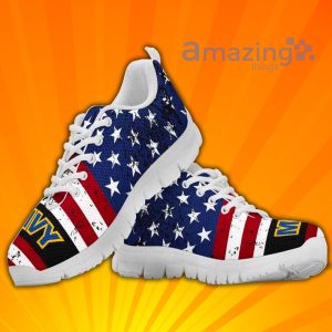 U.S Navy Mom With American Flag Custom Sneakers Shoes For Men And Women