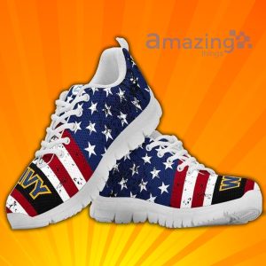 U.S Navy Wife With American Flag Custom Sneakers Shoes For Men And Women