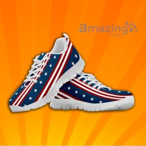 Usa Independence Day Pattern Over Printed Sneakers For Men And Women