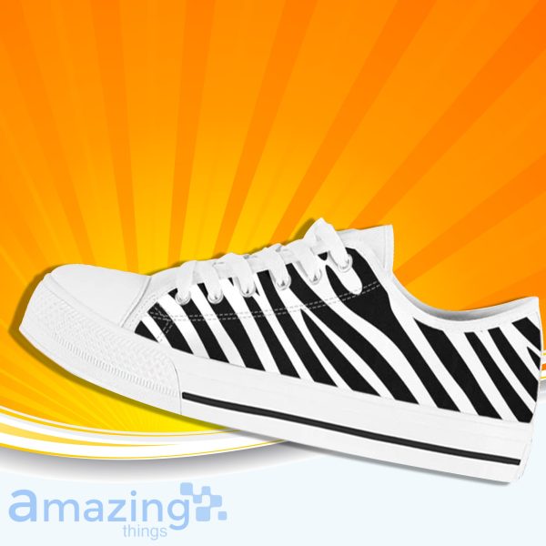 Zebra Print Low Cut Canvas Shoes For Men And Women