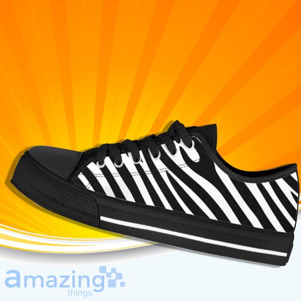 Zebra Print Low Cut Canvas Shoes For Men And Women