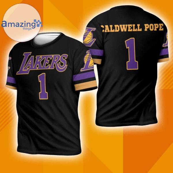 01 Kentavious Caldwell Pope Lakers Jersey Inspired Style 3D T Shirt Full Print T Shirt