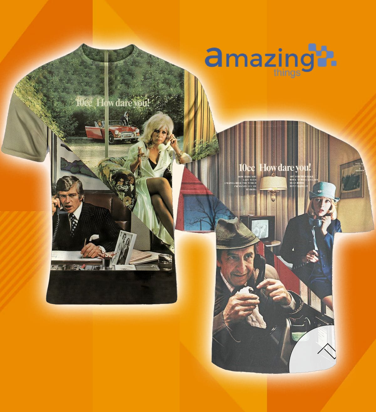 10cc How Dare You Album CoverAll Over Print 3D T Shirt image 10cc How Dare You Album CoverAll Over Print 3D T-Shirt Product photo 1