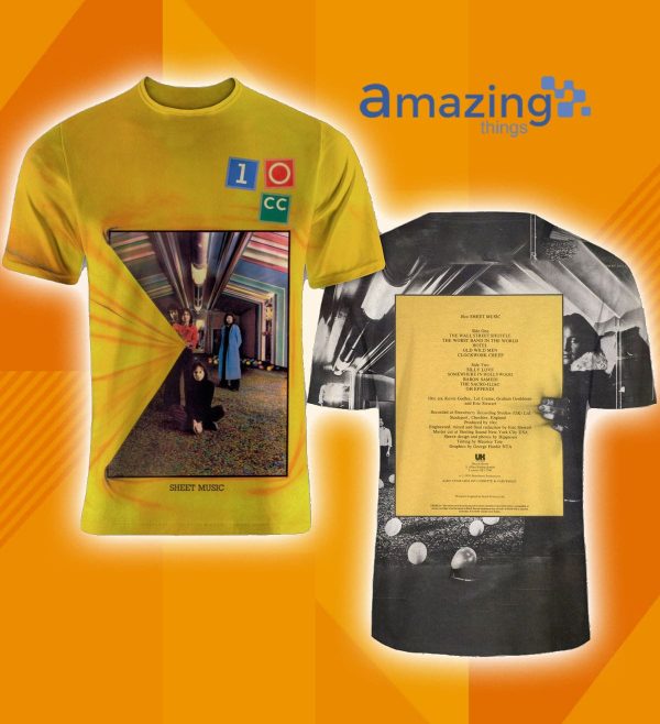 10cc Sheet Music Album CoverAll Over Print 3D T Shirt