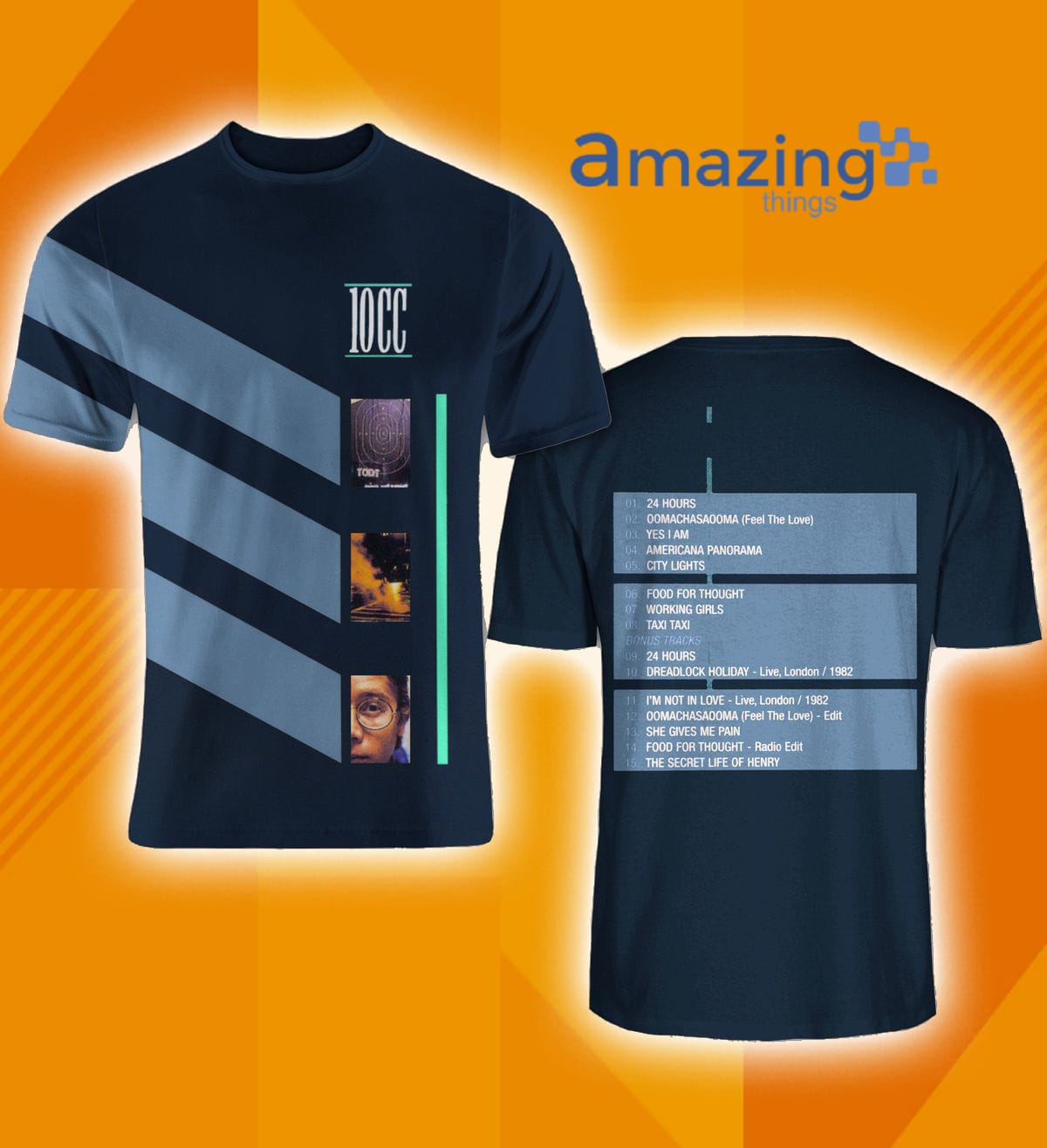 10cc Windows In The Jungle Album CoverAll Over Print 3D T Shirt image 10cc Windows In The Jungle Album CoverAll Over Print 3D T-Shirt Product photo 1