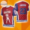 23 St Louis Cardinals Third Baseman David Freese 3D T-Shirt Full Print T-Shirt