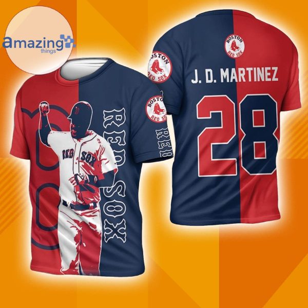 28 J D Martinez Boston Red Sox 3D T Shirt Full Print T Shirt