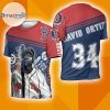 34 David Ortiz Boston Red Sox 3D T-Shirt Full Print T-Shirt