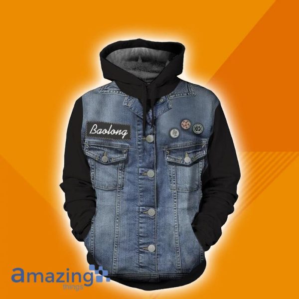3D Hoodie With Hat Print Jeans Jacket Autumn Winter All Over Print 3D Hoodie