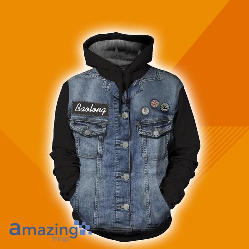 3D Hoodie With Hat Print Jeans Jacket Autumn Winter All Over Print 3D Hoodie image 3D Hoodie With Hat Print Jeans Jacket Autumn Winter All Over Print 3D Hoodie Product photo 1