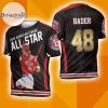 48 Harrison Bader St Louis Cardinals 3D T-Shirt Full Print T-Shirt