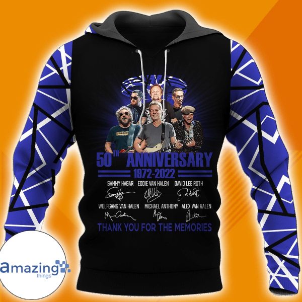 50th Anniversary 1972 2022 Sammy Hagar Blue 3D Hoodie