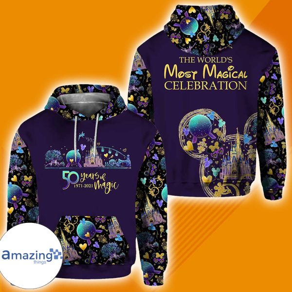 50th Anniversary Of Magic Mouse Ears Disney All Over Print 3D Hoodie