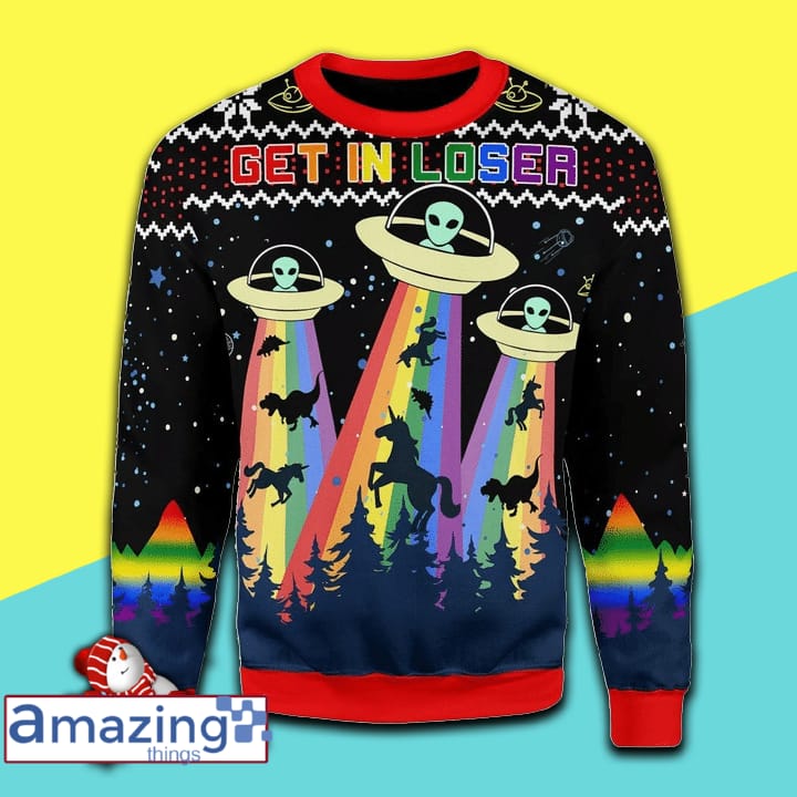 Amazing LGBT Alien Awesome Gift For Christmas Ugly Christmas Sweater image Amazing LGBT Alien Awesome Gift For Christmas Ugly Christmas Sweater Product photo 1