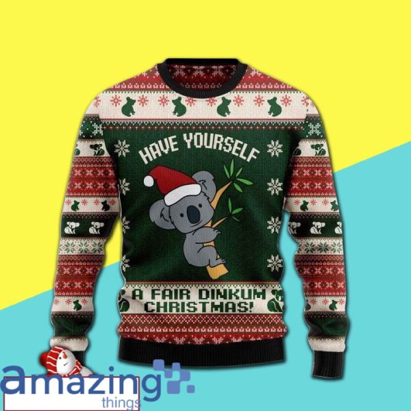 Australian Fair Dinkum Christmas Wool Knitting Pattern Christmas Ugly Sweater Sweatshirt